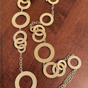 Lia Sophia Gold-Tone Circular Link Necklace for Women